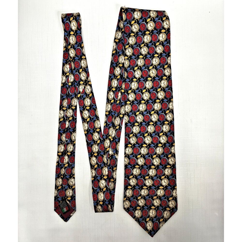 Mens Novelty Italian Silk Necktie Corpcore Business Career Menswear